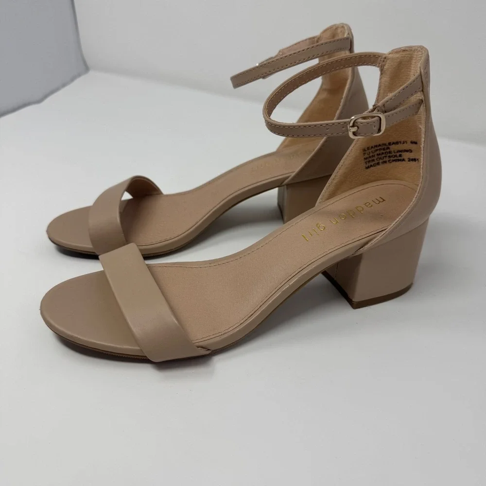 Nude Beige Mid Heel High Heel Casual Size 8 Madden Girl 2